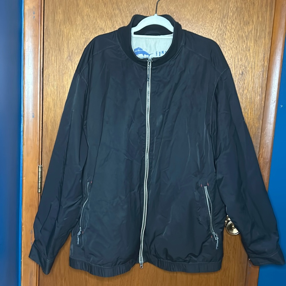 Men’s XXL Tommy Bahama Black, Cotton/Nylon Jacket.